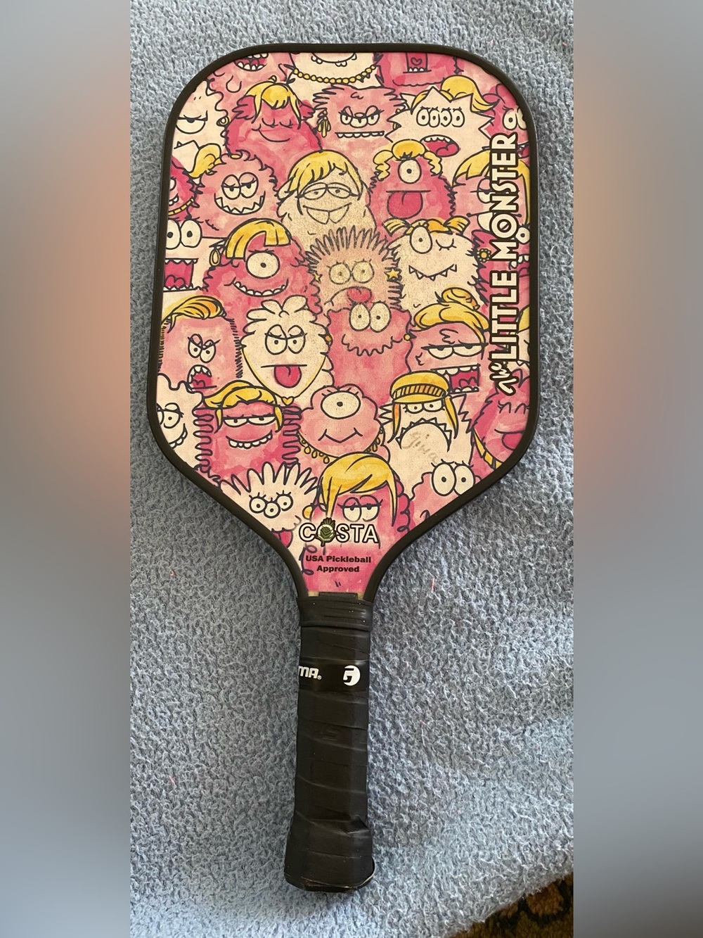 Costa Pink Monster Graphic Pickleball Paddle